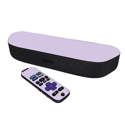 MightySkins Skin Compatible with Roku Streambar Media Player (2020) - Solid Lilac | Protective, Durable, and Unique Vinyl Decal wrap Cover | Easy to Apply and Change Styles | Made in The USA