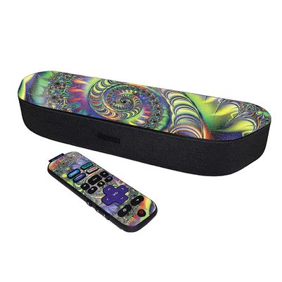 MightySkins Glossy Glitter Skin Compatible with Roku Streambar Media Player (2020) - Acid | Protective, Durable High-Gloss Glitter Finish | Easy to Apply and Change Styles | Made in The USA