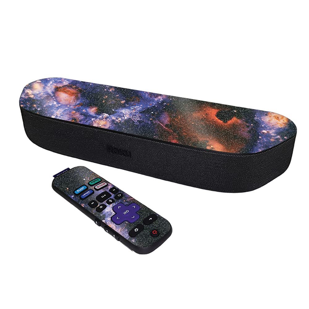 MightySkins Glossy Glitter Skin Compatible with Roku Streambar Media Player (2020) - Andromeda | Protective, Durable High-Gloss Glitter Finish | Easy to Apply and Change Styles | Made in The USA