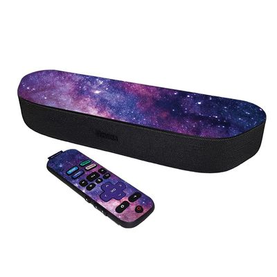 MightySkins Skin Compatible with Roku Streambar Media Player (2020) - Violet Stars | Protective, Durable, and Unique Vinyl Decal wrap Cover | Easy to Apply and Change Styles | Made in The USA