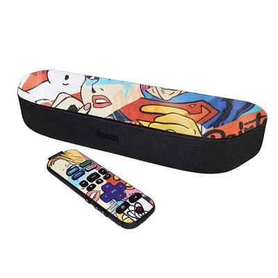 MightySkins Glossy Glitter Skin Compatible with Roku Streambar Media Player (2020) - Cartoon Mania | Protective, Durable High-Gloss Glitter Finish | Easy to Apply | Made in The USA