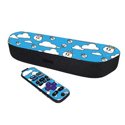MightySkins Skin Compatible with Roku Streambar Media Player (2020) - Unicorn Clouds | Protective, Durable, and Unique Vinyl Decal wrap Cover | Easy to Apply and Change Styles | Made in The USA