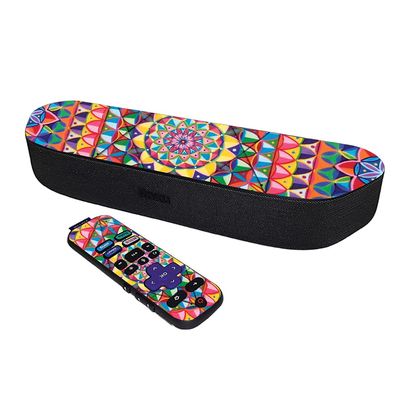 MightySkins Skin Compatible with Roku Streambar Media Player (2020) - Rainbow Kaleidoscope | Protective, Durable, and Unique Vinyl Decal wrap Cover | Easy to Apply | Made in The USA