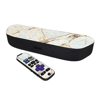 MightySkins Skin Compatible with Roku Streambar Media Player (2020) - Antique Marble | Protective, Durable, and Unique Vinyl Decal wrap Cover | Easy to Apply and Change Styles | Made in The USA