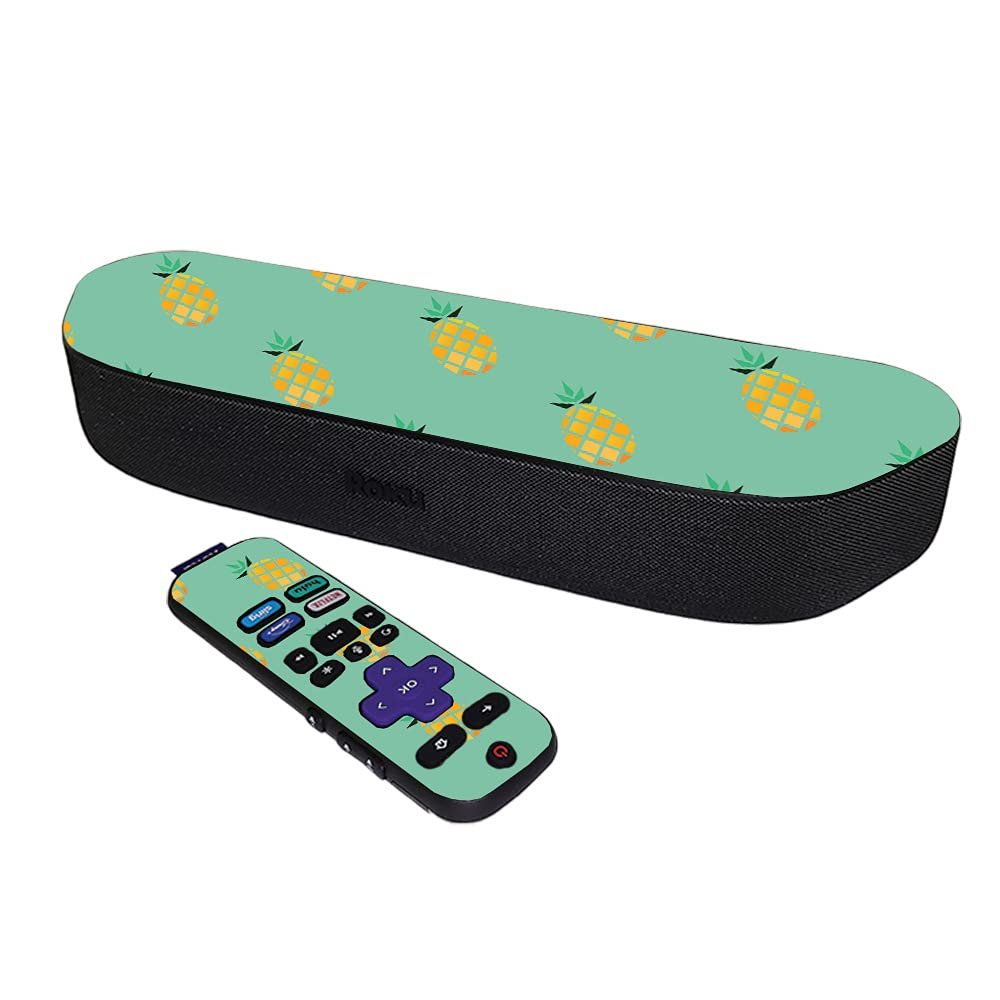 MightySkins Skin Compatible with Roku Streambar Media Player (2020) - Simple Pineapples | Protective, Durable, and Unique Vinyl Decal wrap Cover | Easy to Apply | Made in The USA