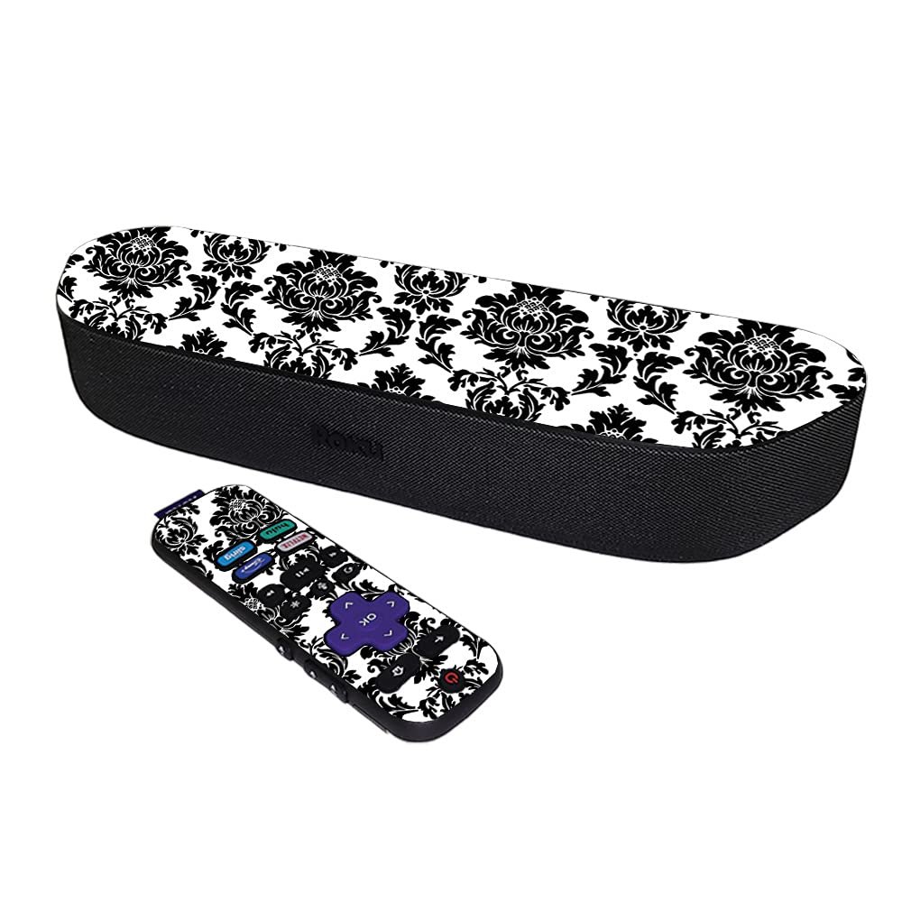 MightySkins Skin Compatible with Roku Streambar Media Player (2020) - Vintage Damask | Protective, Durable, and Unique Vinyl Decal wrap Cover | Easy to Apply and Change Styles | Made in The USA