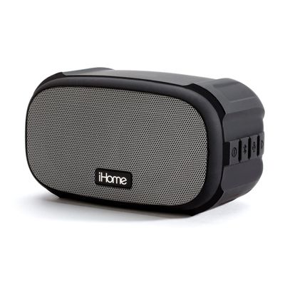 iHome Weather Tough Water & Shock Resistant Bluetooth Portable Speaker with Long Life 18 Hour Mega Battery, Portable, Loud Volume with Carry Loop, iP46 Rated