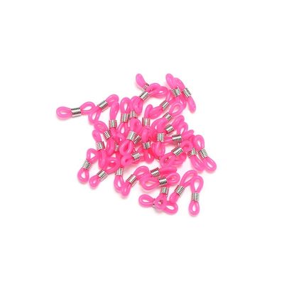 AGCFABS 50pcs Ear Hook Eyeglasses Spectacles Chain Glasses Retainer Ends Rope Cord Holder Strap Retainer End Loop Connector (Rose)