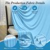 10 ft x 10 ft Wrinkle Free Baby Blue Backdrop Curtains for Baby Shower Parties, Polyester Light Blue Photo Backdrop Drapes for Birthday Wedding Party Gender Reveal Photography view 3