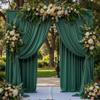 10 ft x 10 ft Wrinkle Free Hunter Green Backdrop Curtain for Parties, Polyester Dark Green Photo Backdrop Drapes 2 Panels 5x10ft for Baby Shower Wedding Birthday Party Photography Curtains view 1