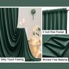 10 ft x 10 ft Wrinkle Free Hunter Green Backdrop Curtain for Parties, Polyester Dark Green Photo Backdrop Drapes 2 Panels 5x10ft for Baby Shower Wedding Birthday Party Photography Curtains view 3