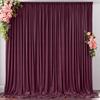 10 ft x 10 ft Wrinkle Free Maroon Backdrop Curtain for Parties, Polyester Burgundy Photo Backdrop Drapes 2 Panels 5x10ft for Baby Shower Wedding Birthday Party Engagement Ceremony Decoration view 1