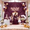 10 ft x 10 ft Wrinkle Free Maroon Backdrop Curtain for Parties, Polyester Burgundy Photo Backdrop Drapes 2 Panels 5x10ft for Baby Shower Wedding Birthday Party Engagement Ceremony Decoration view 3