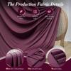 10 ft x 10 ft Wrinkle Free Maroon Backdrop Curtain for Parties, Polyester Burgundy Photo Backdrop Drapes 2 Panels 5x10ft for Baby Shower Wedding Birthday Party Engagement Ceremony Decoration view 4