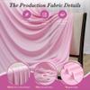 10 ft x 10 ft Pink Backdrop Curtains for Parties, Wrinkle Free Baby Pink Photography Backdrop Drapes for Wedding Grils Birthday Baby Shower Bridal Shower Party view 3