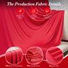 10ft x 10ft Red Backdrop Curtains for Party Wedding Wrinkle Free Red Photo Curtains Backdrop Drapes Fabric Decoration for Birthday Party Baby Shower Christmas 5ft x 10ft 2 Panels view 4
