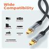 VANAUX Digital Optical Audio Cable,Toslink Cable[PMMA Fiber Optic, Full Metal Casing, Braided Jacket, Gold Plated] for Home Theater, Sound Bar, TV, PS4,Game Consoles(5ft/1.5m) view 4