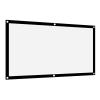 60inch 16:9 Thicken Portable Non Crease Foldable Projection Screen,Soft White Polyester Projector Curtain Projection Screen,Suitable for Home Theater, Conference, Outdoor Camping 60 inch view 1