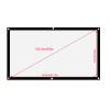 60inch 16:9 Thicken Portable Non Crease Foldable Projection Screen,Soft White Polyester Projector Curtain Projection Screen,Suitable for Home Theater, Conference, Outdoor Camping 60 inch view 4