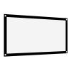 120 Inch Projector Screen, 16:9 Thicken Portable Non Crease Foldable Projection Screen, Soft White Polyester Projector Curtain Projection Screen, for Home Theater, Conference, Outdoor Camping Movie view 1