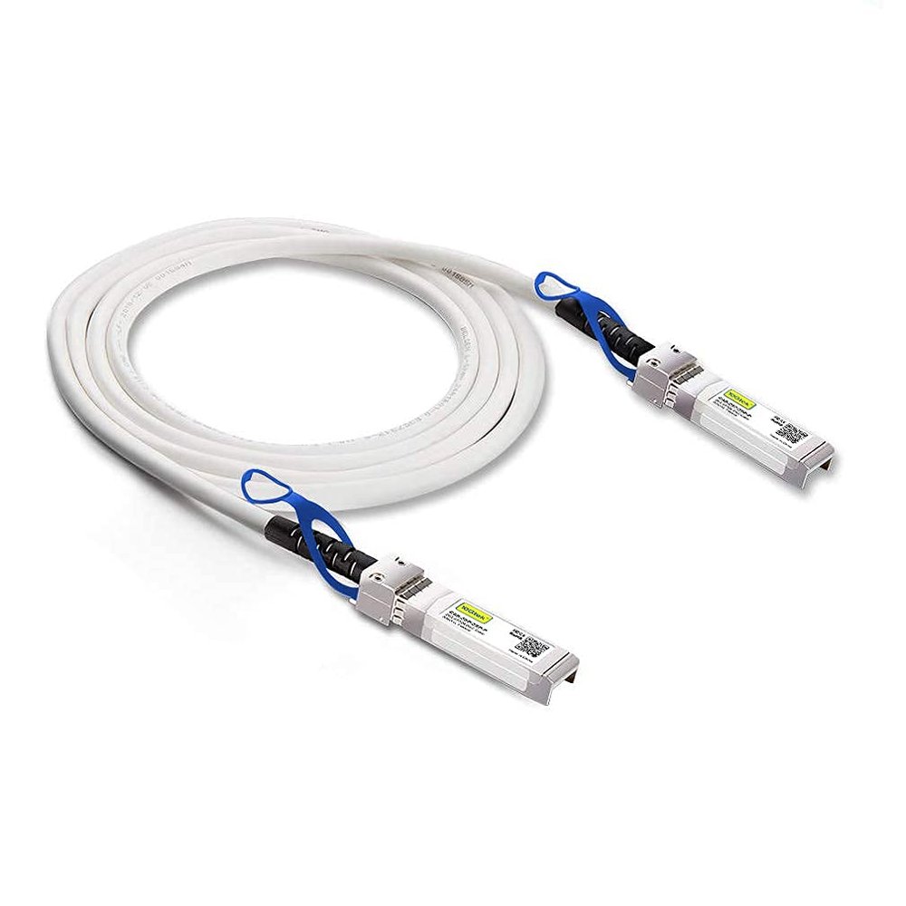10Gtek [White 25G SFP28 SFP+ DAC Cable - 25GBASE-CR SFP28 to SFP28 Passive Direct Attach Copper Twinax Cable for Cisco SFP-H25GB-CU3M, Ubiquiti, MikroTik, Arista, Supermicro and More, 3-Meter(10ft)