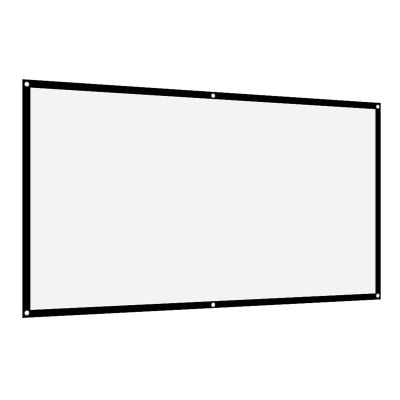 100 inch 16:9 Thicken Portable Non Crease Foldable Projection Screen,Soft White Polyester Projector Curtain Projection Screen,Suitable for Home Theater, Conference, Outdoor Camping Movie