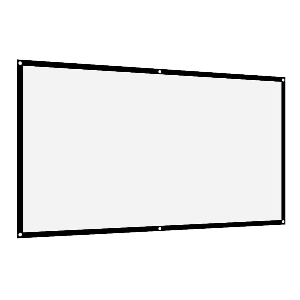 100 inch 16:9 Thicken Portable Non Crease Foldable Projection Screen,Soft White Polyester Projector Curtain Projection Screen,Suitable for Home Theater, Conference, Outdoor Camping Movie