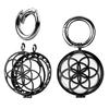 VIIVY VIYIV Metal Case Compatible with Apple AirTag for Women Girls, Hollow-Out Protective Cover Keychain Holder for Air Tag Finder - Black view 1