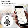 VIIVY VIYIV Metal Case Compatible with Apple AirTag for Women Girls, Hollow-Out Protective Cover Keychain Holder for Air Tag Finder - Black view 4