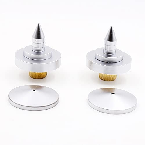 35X37mm HiFi Audio Speaker Spike Isolation Feet Brass Cone Turntable Amplifier Amp Cone Speaker pad 4sets