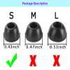 Memory Foam Tips Compatible with Galaxy Buds Pro,Comfortable Ear Tips Earplug Replacement Accessories Compatible with Samsung Galaxy Bus Pro 2021 S/M/L Size (Small (0.43 in), Black) view 2