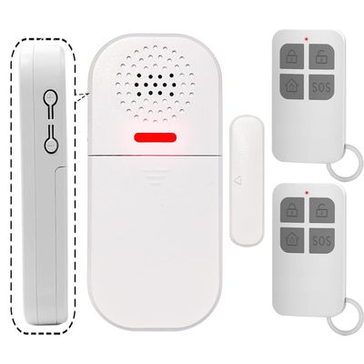 Door Pool Alarm with Remote Control, Door Chime with Adjustable Volume and LED Flash, Wireless Door Window Open Sensor Alarms for Home Kids Safety (1 Alarm with LED + 2 Remotes)
