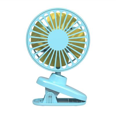 Clip on Portable USB 360 Rotation Angle Fan, Mini Fan 3 Speeds Table Fan Quiet Fan USB Fan for for Home Bed Office Outdoor Travel 3.4X1.8X5.3 INCH (Color : Blue)