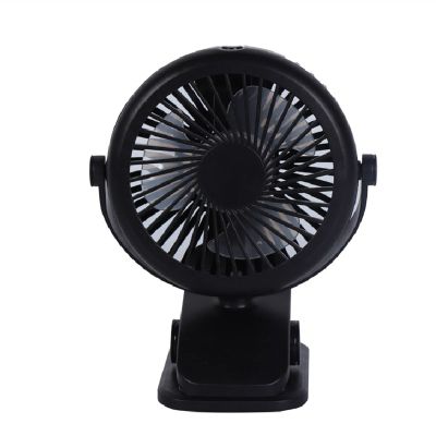 360 Rotation Angle Mini Clip on USB Fan, Rechargeable Hanging Fan Portable Fan Table Fan Quiet Fan USB Fan for for Home Bed Office Outdoor Travel 4.3X2.36X7 INCH (Color : Black)
