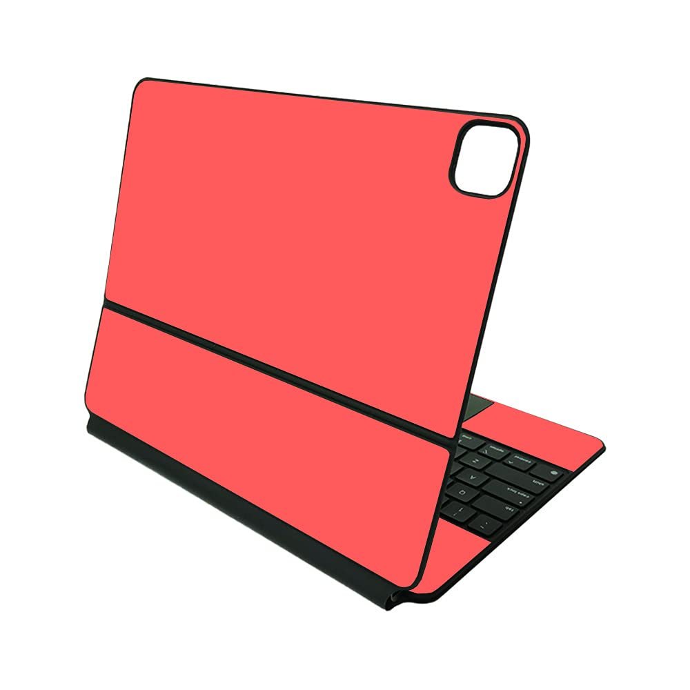 MightySkins Skin Compatible with Apple Magic Keyboard for iPad Pro 12.9" (3rd-6th Generation) - Solid Salmon | Protective, Durable, and Unique Vinyl Decal wrap Cover | Easy to Apply | Made in The USA