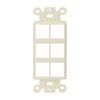 6-Port Keystone Insert Strap, Light Almond view 1