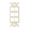 6-Port Keystone Insert Strap, Light Almond view 2