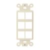 6-Port Keystone Insert Strap, Light Almond view 3