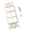6-Port Keystone Insert Strap, Light Almond view 4