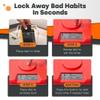 Kitchen Safe Time Lock Safe - Phone Safe Box with Timer, Timed Lock Box for Snacks & Valuables - KSafe Time Locking Container for Improved Self-Control (Mini, White Lid + 3.0 White Base) view 4