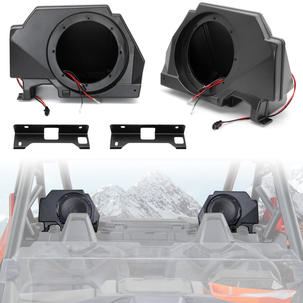 SAUTVS Sport Speaker Enclosures for Polaris RZR PRO XP, Rear 6.5" Speaker Pods Panels with Metal Mount Brackets for Polaris RZR PRO XP XP4 LE 2020-2024 Accessories (2PCS)