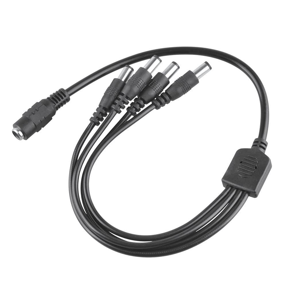 K-MAINS 4-Plug Splitter 4-Way Power Cord Replacement for MC5 9 Volt Daisy Chain Fit Boss Line 6 MXR Pedals