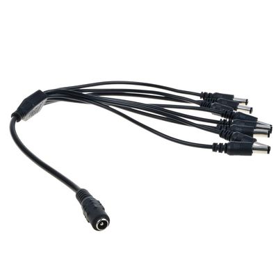 K-MAINS 8-Plug Tip Splitter 8-Way Power Cord Cable Replacement for SANNCE 4CH, 8CH and 16CH Channel HDMI Digital Video Recorder Audio DVR CCTV Security System