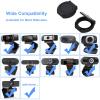 2 Pack Universal Webcam Cover, Desktop Computer External Webcam Lens Covers Shutter Cap Hood, Streaming Web Camera Privacy Cover Clip Compatible with Logitech HD Pro Webcams C270/C615/C920/C930e/C922X view 4