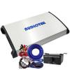 AUDIOTEK AT5000S 2 Channel Stereo Car Amplifier - 5000 Watts, 2 Ohm Stable, LED Indicator, Full Range, Bass Knob Included, Great for Speakers and Subwoofers with 4 Ga Amp Kit Blue Bundle view 1
