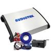 Audiotek AT4000M 1 Channel Monoblock Car Amplifier - 4000 Watts, 2 Ohm Stable, LED Indicator, Bass Knob Included, Mosfet Power Supply, Great for Subwoofers with 4 Ga Amp Kit Blue Bundle view 1