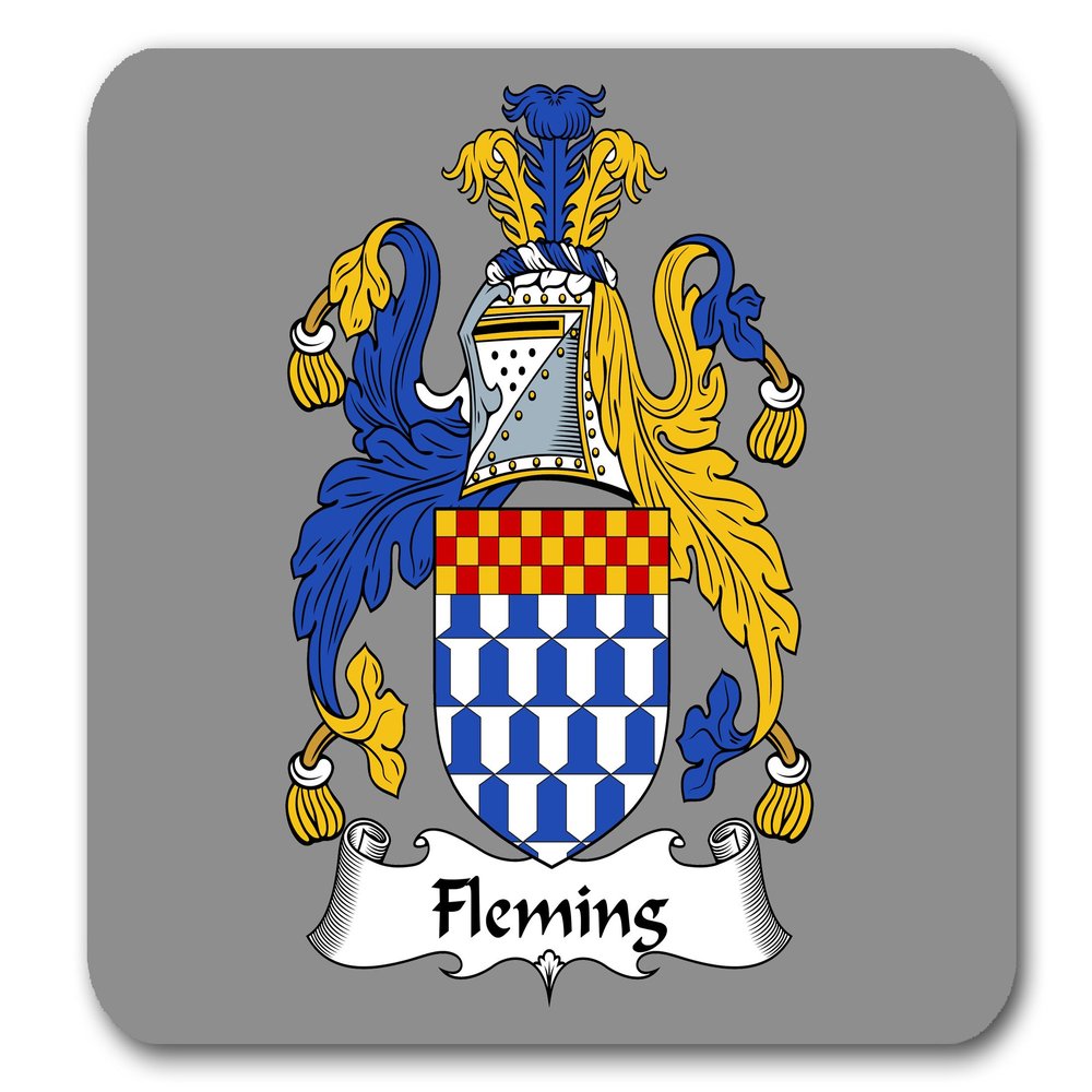 Fleming Coat of Arms/Fleming Family Crest Mousepad by Carpe Diem Designs, Made in The U.S.A
