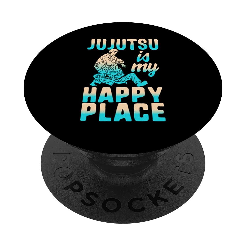 Jujutsu Is My Happiest Place Jiu Jitsu BJJ Martial Arts Kids PopSockets Swappable PopGrip