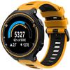 Band Compatible with Garmin Forerunner 735XT/220/230/235/235 Lite/620/630,Soft Silicone Replacement Watch Strap for Garmin Approach S20 S5 S6 Smart Watch,Adjustable Sport WatchBand (orange+black) view 2