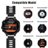 Band Compatible with Garmin Forerunner 735XT/220/230/235/235 Lite/620/630,Soft Silicone Replacement Watch Strap for Garmin Approach S20 S5 S6 Smart Watch,Adjustable Sport WatchBand (black+grey) view 3